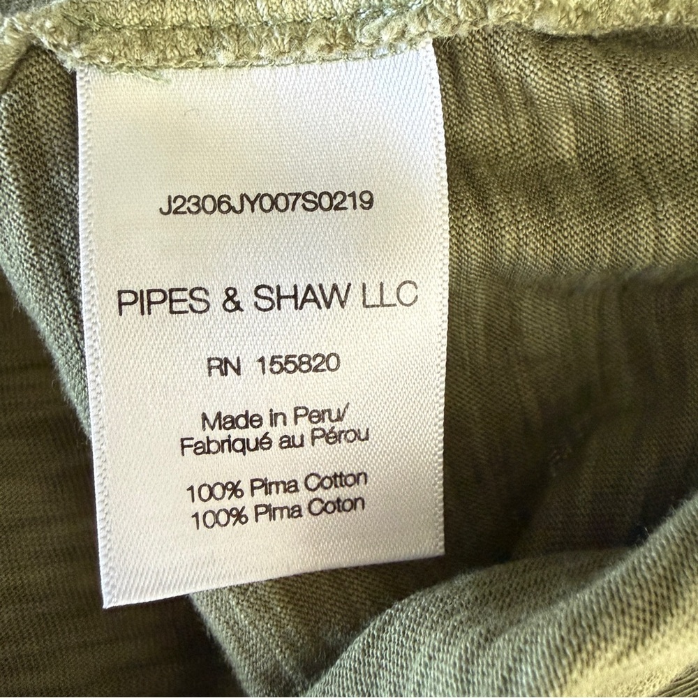 Veronica Beard Ellerie Ruffled Sleeveless Olive V-Neck Soft Pima Cotton Top Sz M - Picture 7 of 11
